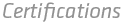 certifications